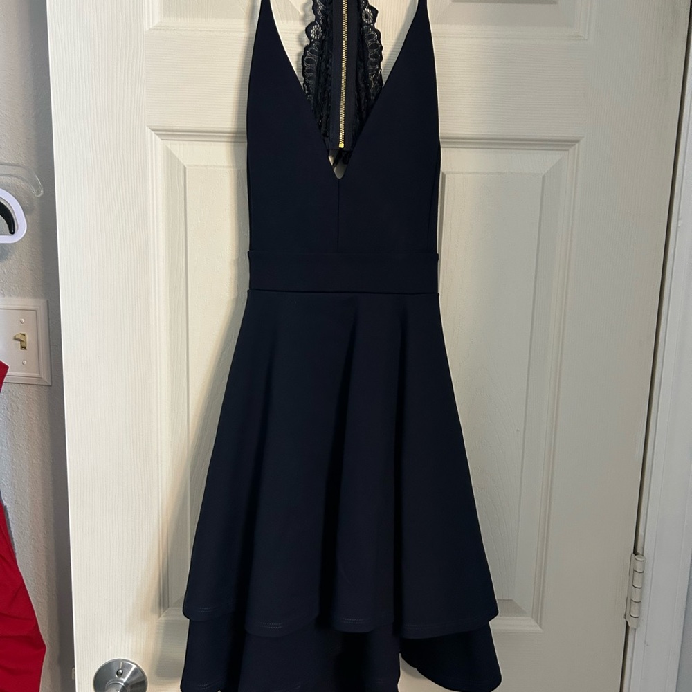 NWT Elegant Black Halter Dress